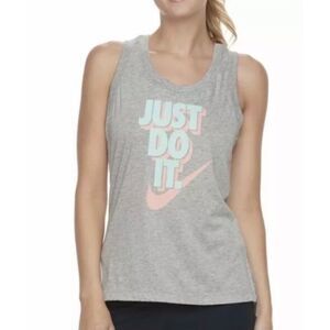 NIKE Gray Athletic Tank Top